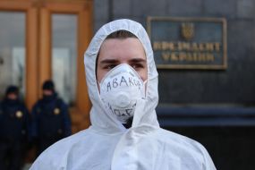 The participants of the protest action