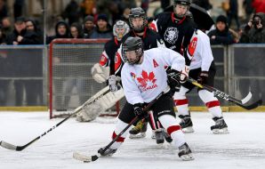 Playing moment of the match