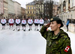 Playing moment of the match