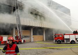 Study shows rescue workers at the stadium "Arena Lviv"