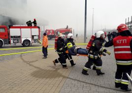 Study shows rescue workers at the stadium "Arena Lviv"