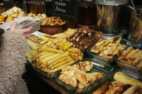 Pancakes on the counter