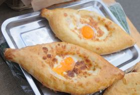 Khachapuri on a tray
