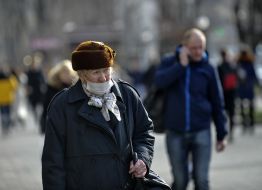 Woman in medical mask