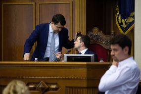Dmytro Razumkov  and Volodymyr Zelenskyy