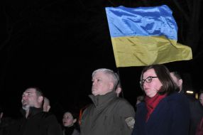 Memorial service for the dead soldiers in Kharkov