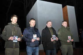 Memorial service for the dead soldiers in Kharkov