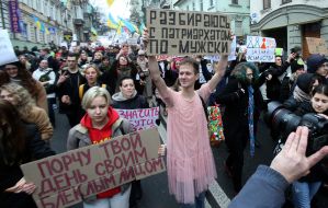 March of women in Kyiv
