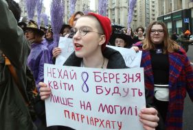 March of women in Kyiv
