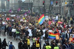 March of women in Kyiv