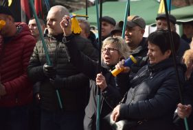Protest action of entrepreneurs of Lviv region