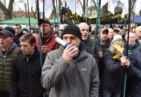 Protest action of entrepreneurs of Lviv region