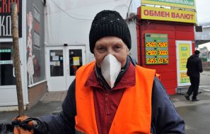 Disinfection on the market "Barabashovo" in Kharkiv