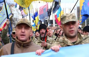 Patriots march on the occasion of Ukrainian Volunteer Day