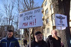 Акция "Нет Нормандии без Крыма!"