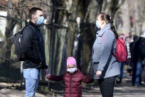 People in medical masks.