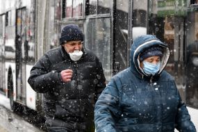 Snowfall in Kyiv