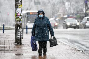 Snowfall in Kyiv