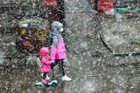 Snowfall in Kyiv