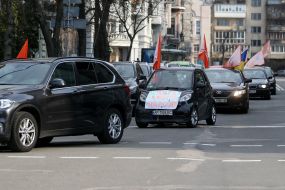 Street car action in Kyiv