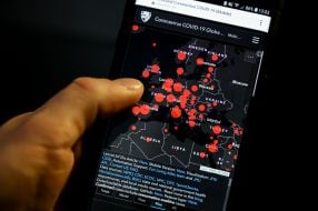 COVID-19 coronavirus infection spread map