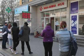 Line near the Nova poshta