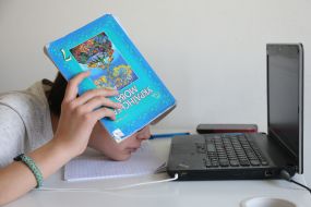Student during an online lesson