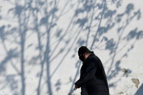 A clergyman near the Kiev-Pechersk Lavra