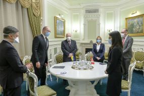 Денис Шмыгаль, Вадим Пристайко и Лариса Галадза