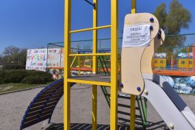 Playground in Ascension Park in Zaporozhye