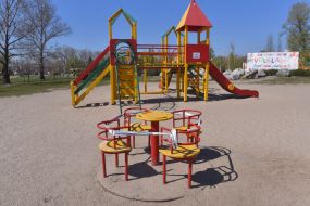 Playground in Ascension Park in Zaporozhye