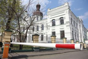 Barrier on the territory of the Kiev-Pechersk Lavra