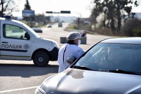 The checkpoint near Zolochiv town