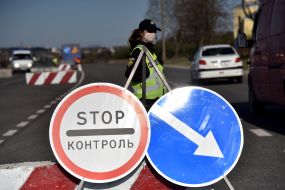 The checkpoint near Zolochiv town