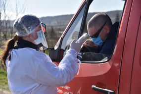 The checkpoint near Zolochiv town