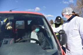 The checkpoint near Zolochiv town