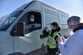 The checkpoint near Zolochiv town