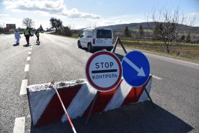 The checkpoint near Zolochiv town