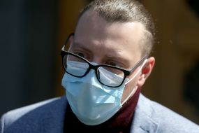 Member of Parliament in medical mask