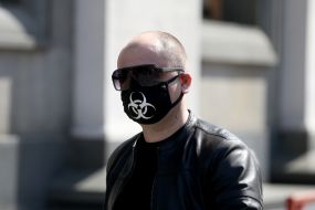 Member of Parliament in medical mask