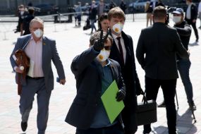 Peoples Deputies in medical masks