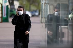 Clerics in medical masks