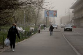 Пылевая буря в Киеве