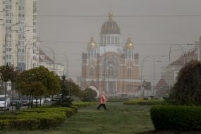 Пылевая буря в Киеве