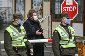 Patrolling on the territory of the Kiev-Pechersk Lavra
