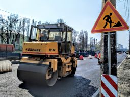 Road construction in Kiev