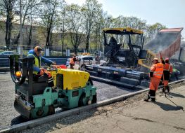 Road construction in Kiev