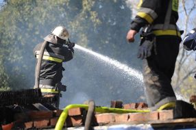 Elimination of fire in the Center of the help to veterans of the anti-terrorist operation "Phoenix"