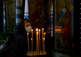 Believer in the Church of St. Theodosius