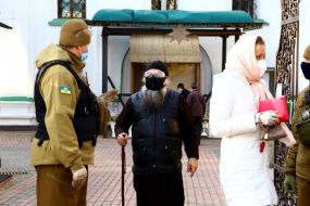 Believers in the Church of St. Theodosius
